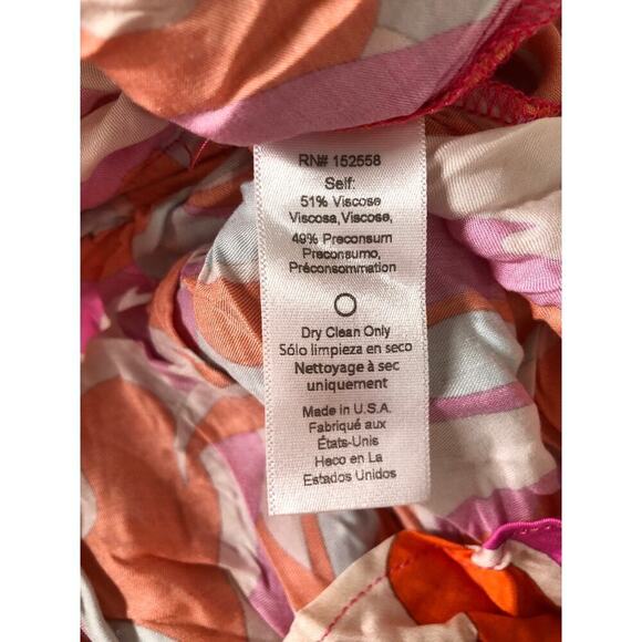 DELFI Collective Rory Dress Psychedelic Print Sleeveless Cocktail Slip Midi M - Picture 8 of 9